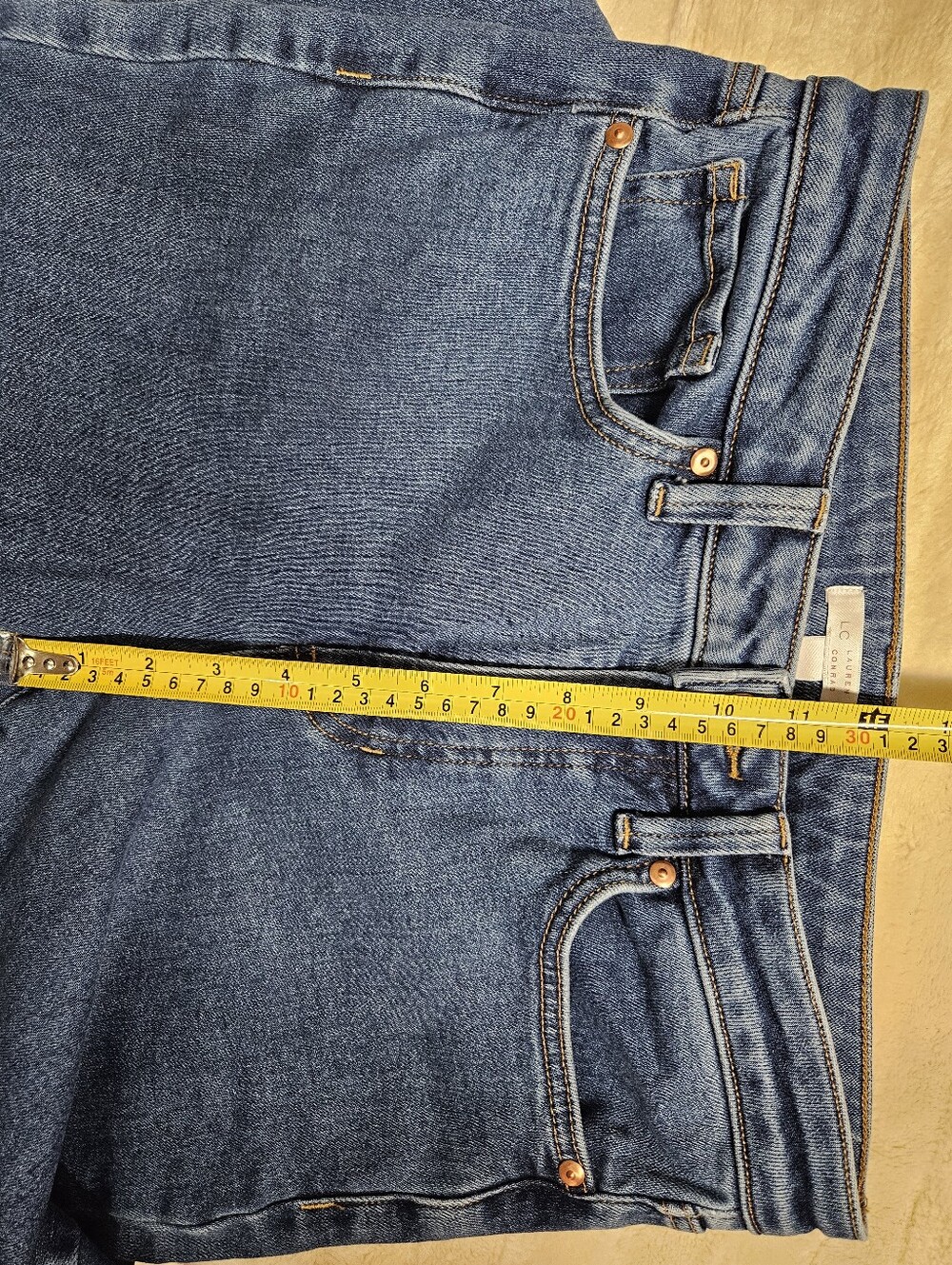 Lauren Conrad Super High Rise Flare Jeans Size 8 Light Wash Preppy - Picture 4 of 13